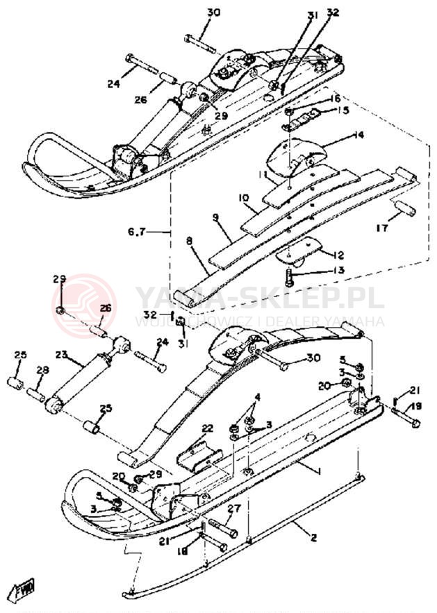 Schemat "płozy" do Yamaha EX440C