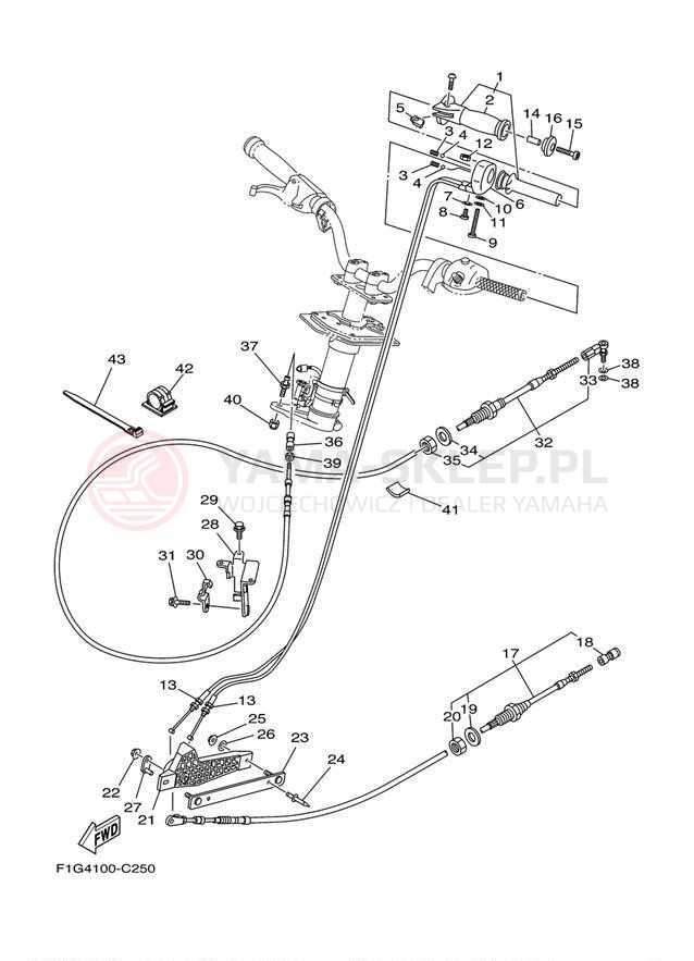 Schemat "Układ chlodzenia" do Yamaha GP1300R GP1300CC/GP1300C