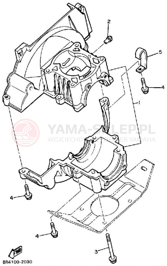 Schemat "Obudowa silnika" do Yamaha BRAVO T (LONG TRACK) BR250TN