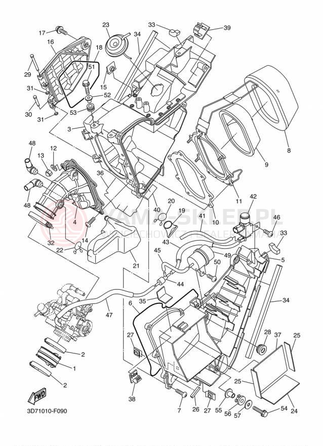 Schemat "Wtrysk paliwa" do Yamaha WR250R WR25RF/WR25RFC
