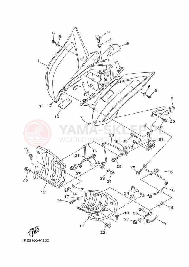 Schemat "Tylny błotnik" do Yamaha RAPTOR 700 YFM700RFL