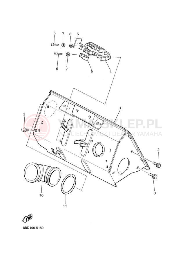 Schemat "STEERING GATE" do Yamaha BRAVO BR250TW