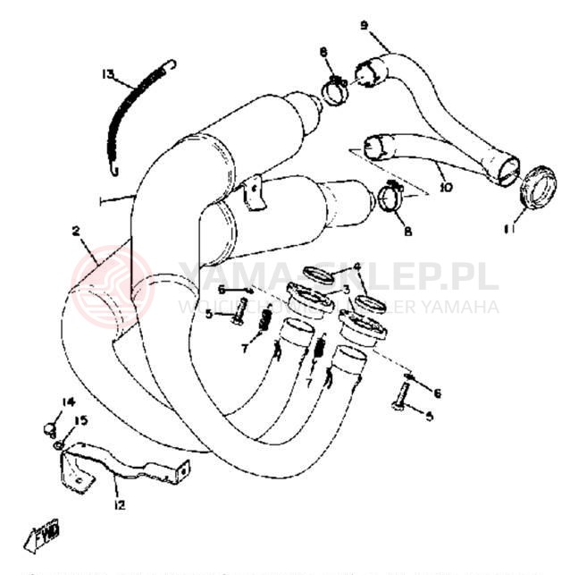 Schemat "wydech" do Yamaha GPX338F/GPX433F