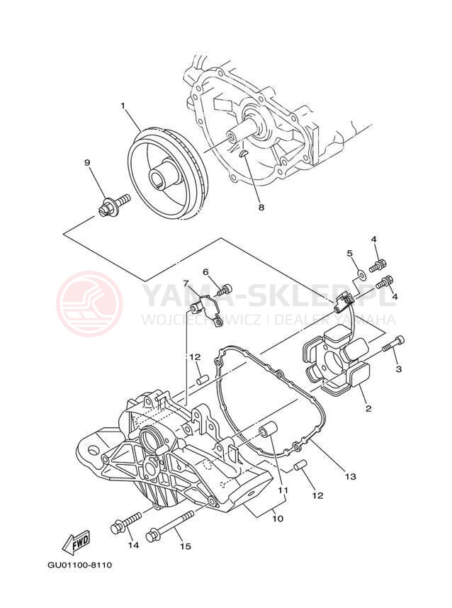 Schemat "prądnica" do Yamaha XL800 XA800Y