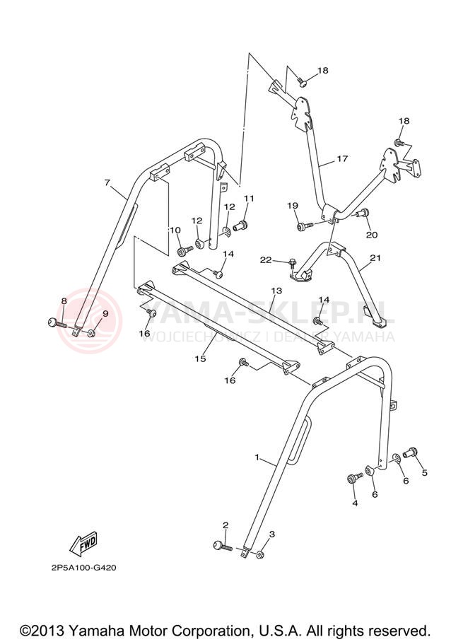 Schemat "GUARD" do Yamaha RHINO 700FI YXR70FXR/YXR70FXGR