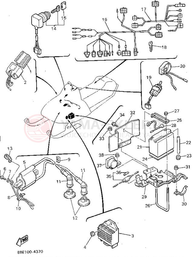 Schemat "układ elektryczny" do Yamaha OVATION LE CS340EU