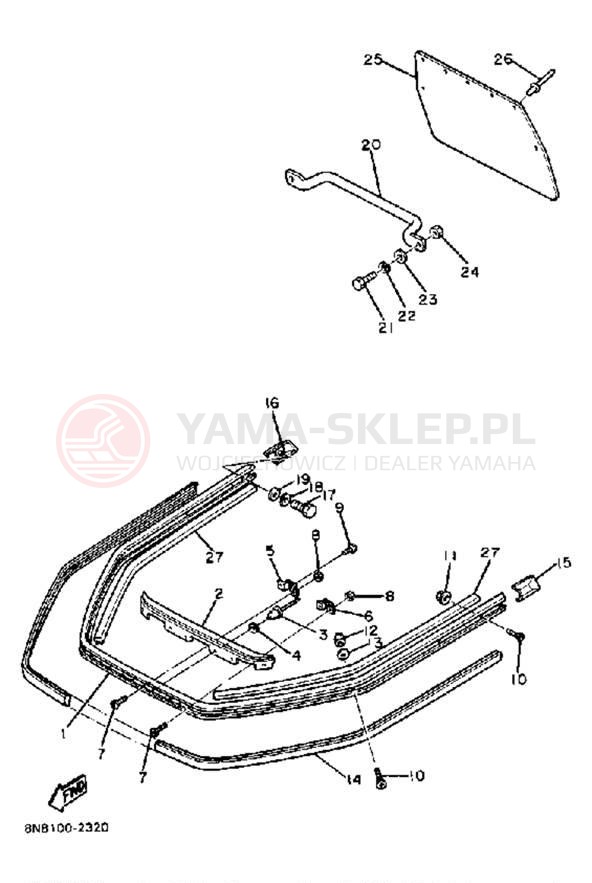 Schemat "zderzak" do Yamaha SS440 SS440H