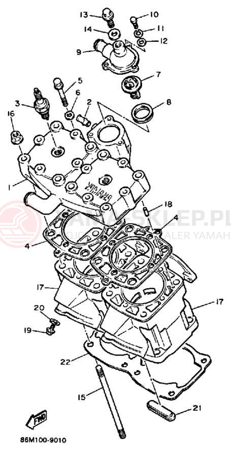 Schemat "głowica" do Yamaha EXCITER EX570N