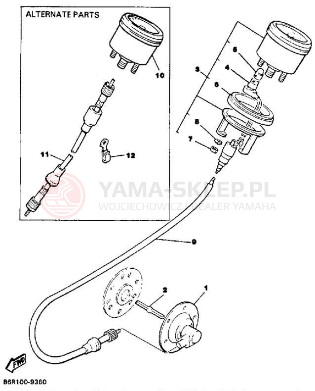 Schemat "licznik" do Yamaha VK540 VK540EN