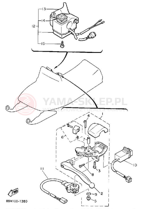 Schemat "układ elektryczny" do Yamaha PHAZER II ST PZ480STT