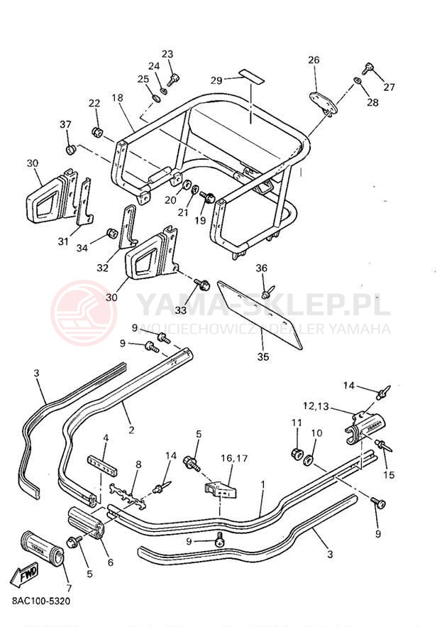Schemat "zderzak" do Yamaha VK540 II VK540EV