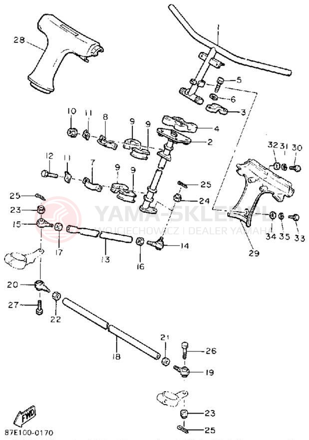 Schemat "Półki zawieszenia" do Yamaha OVATION LE CS340ET