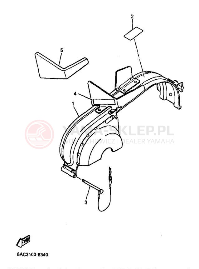 Schemat "GUARD - LUGGAGE BOX" do Yamaha VK540 II VK540EB