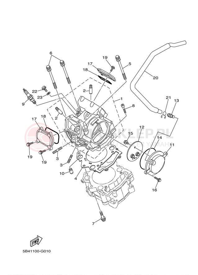 Schemat "głowica" do Yamaha YXR7FSPD