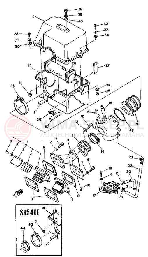 Schemat "Wtrysk paliwa" do Yamaha SR540F