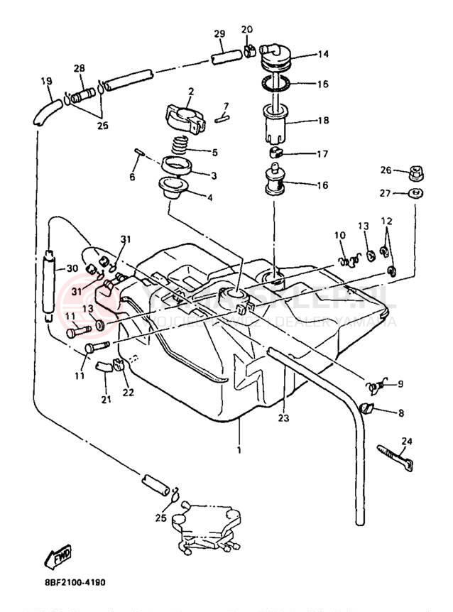Schemat "zbiornik paliwa" do Yamaha PHAZER MOUNTAIN LITE PZ480STB
