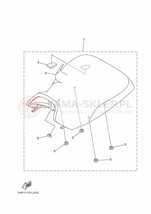 Schemat "siedzenie" do Yamaha GRIZZLY 4WD HUNTER YFM700DHFH