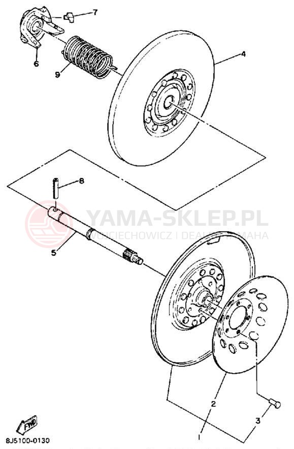 Schemat "Przeniesienie napędu" do Yamaha ENTICER 340 ET340K