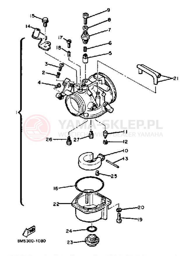 Schemat "Gaźnik" do Yamaha SS440G