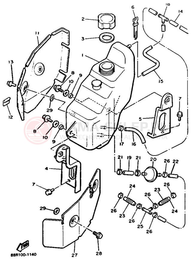 Schemat "Miska olejowa" do Yamaha EX570ET
