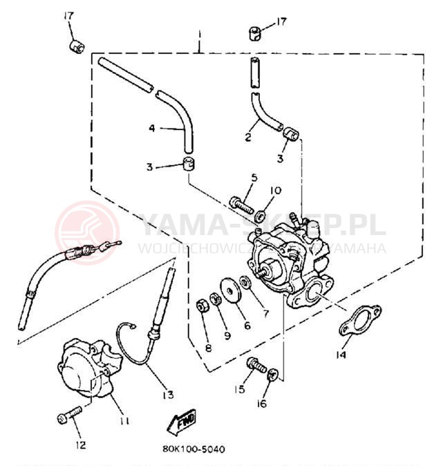 Schemat "Pompa olejowa" do Yamaha PHAZER PZ480L