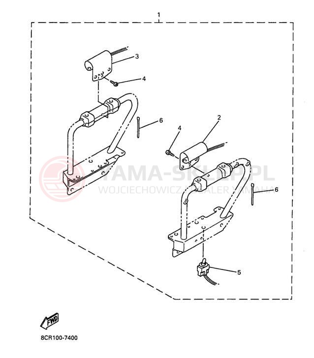 Schemat "układ elektryczny" do Yamaha VMAX 600 XT VX600XTA/VX500XTA