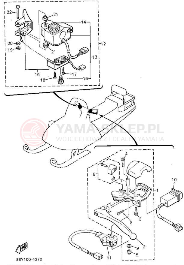 Schemat "układ elektryczny" do Yamaha ENTICER II LT ET410TRV