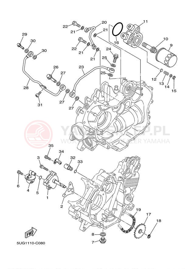 Schemat "Pompa olejowa" do Yamaha RHINO 660 YXR66FW