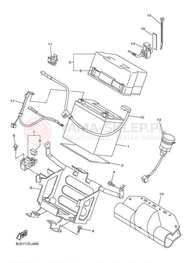 Schemat "układ elektryczny" do Yamaha RS VECTOR GT RS90GTAS