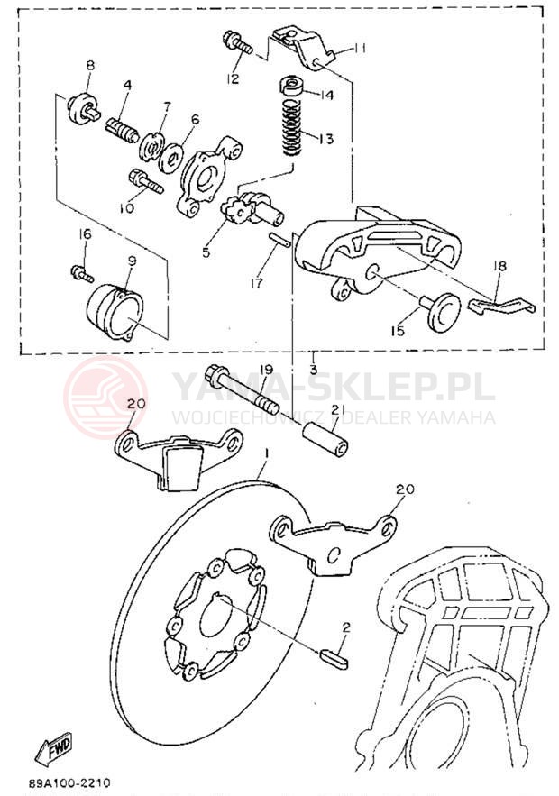 Schemat "hamulec" do Yamaha VMAX-4 800 VX800V