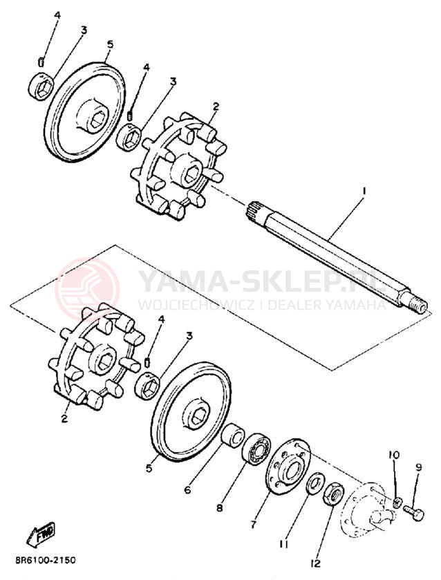 Schemat "Układ napędowy" do Yamaha V-MAX VMX540H