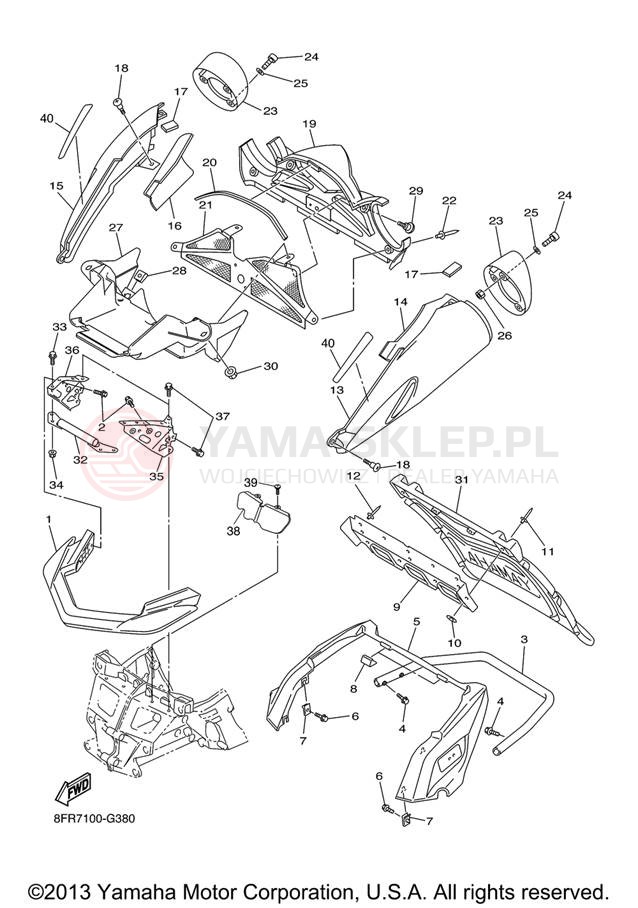 Schemat "zderzak" do Yamaha APEX RTX RX10RTRXB