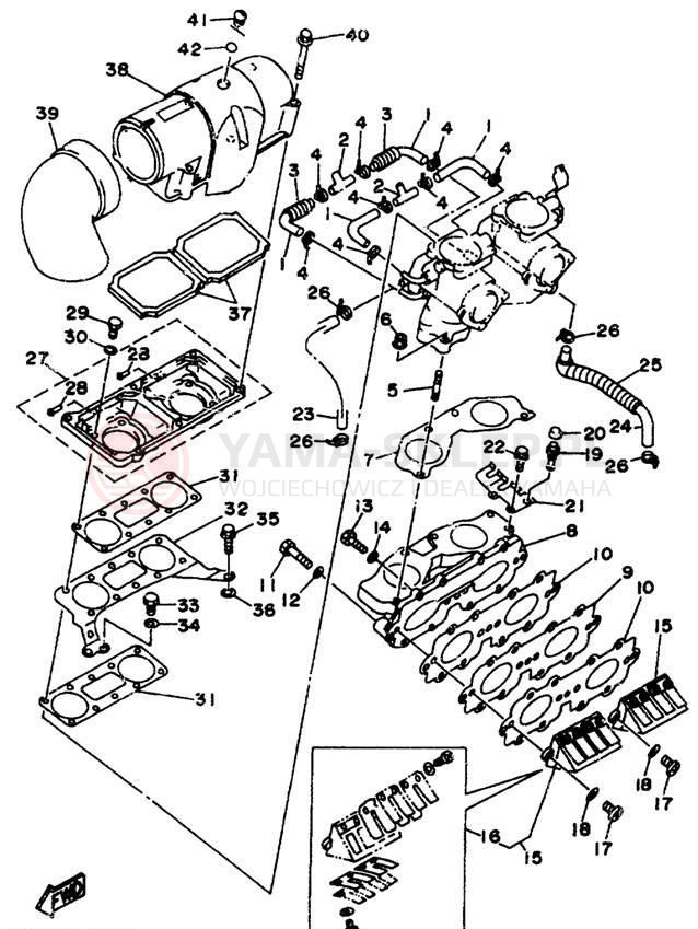 Schemat "Wtrysk paliwa" do Yamaha WAVE BLASTER II WB760V