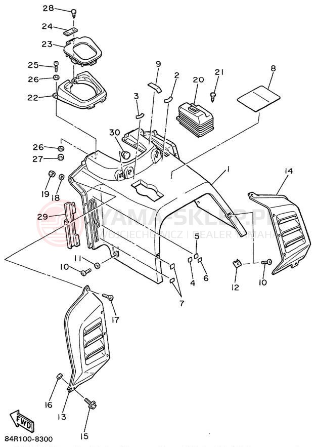 Schemat "INSTRUMENT PANEL" do Yamaha VK540 III VK540EC