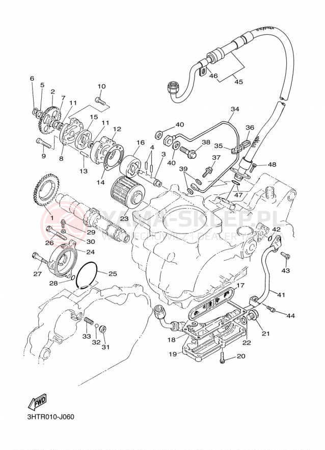 Schemat "Pompa olejowa" do Yamaha SR400 SR400FGY/SR400FCGY