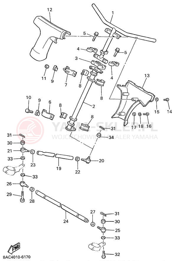 Schemat "Półki zawieszenia" do Yamaha VK540 III VK540EC