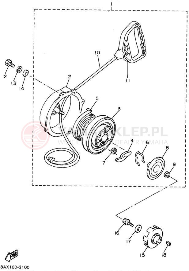 Schemat "rozrusznik" do Yamaha VMAX-4 VX750U