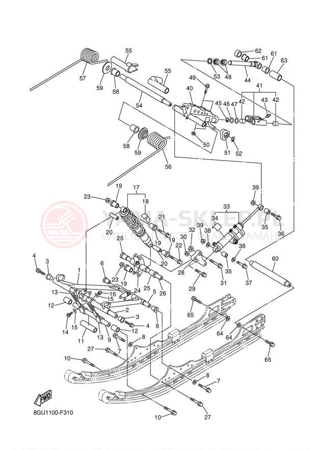 Schemat "Zawieszenie gąsiennicy" do Yamaha APEX RTX RX10RTW