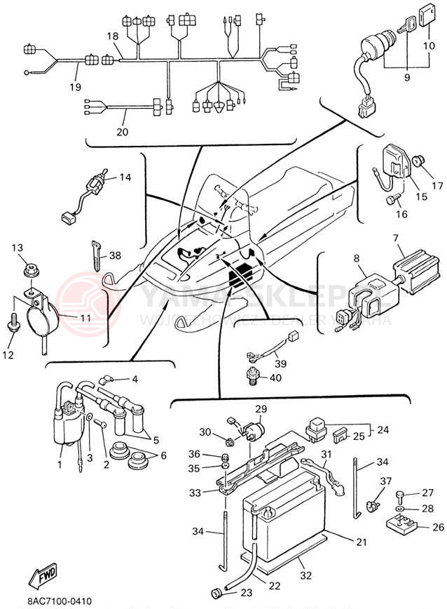Schemat "układ elektryczny" do Yamaha VK540 III VK540ED