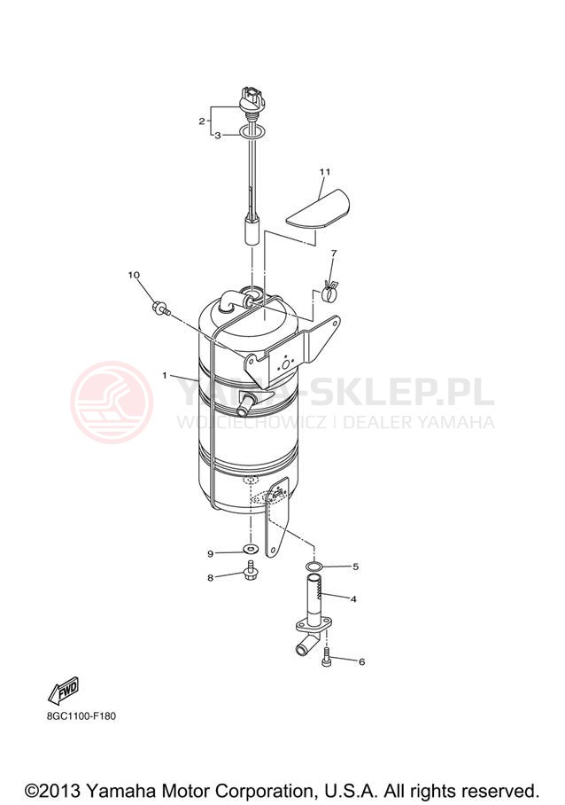 Schemat "Miska olejowa" do Yamaha PHAZER RTX PZ50RTXL/PZ50RTXW