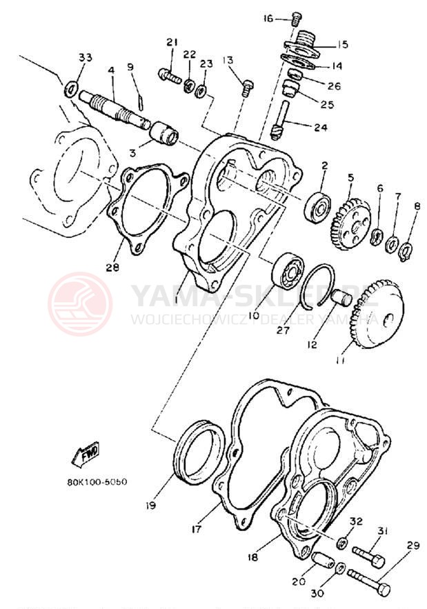 Schemat "PUMP DRIVE - GEAR" do Yamaha PHAZER PZ480L