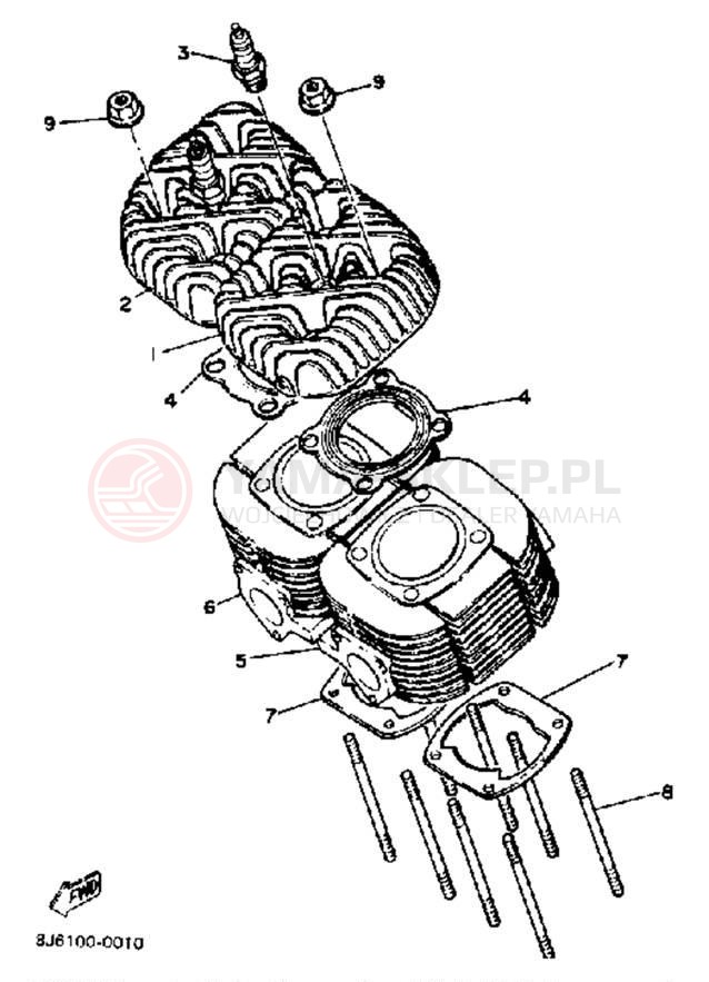 Schemat "cylinder" do Yamaha EXCEL III EC340H