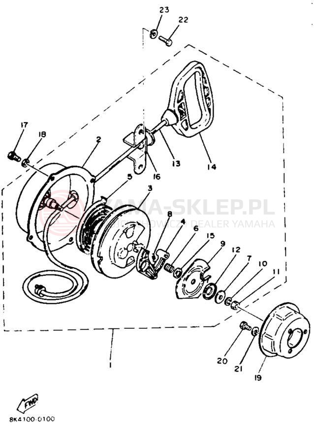 Schemat "rozrusznik" do Yamaha XLV XL540N