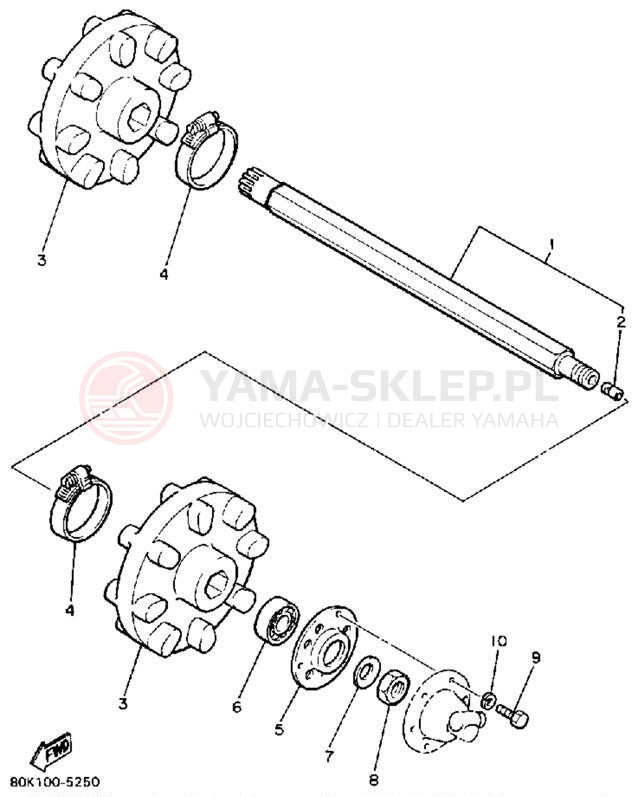 Schemat "Układ napędowy" do Yamaha PHAZER PZ480N