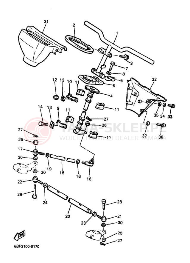 Schemat "Półki zawieszenia" do Yamaha PHAZER SS PZ480B