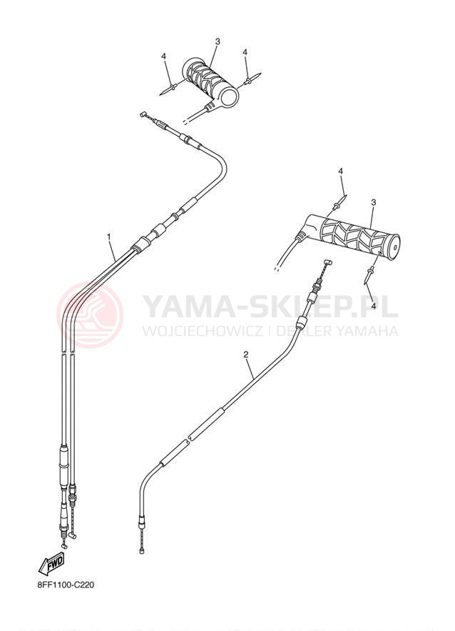 Schemat "Układ chlodzenia" do Yamaha SX VIPER MOUNTAIN SXV70ML