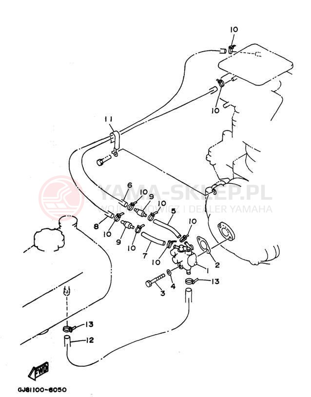 Schemat "Pompa olejowa" do Yamaha WAVE RAIDER 700 RA700BV