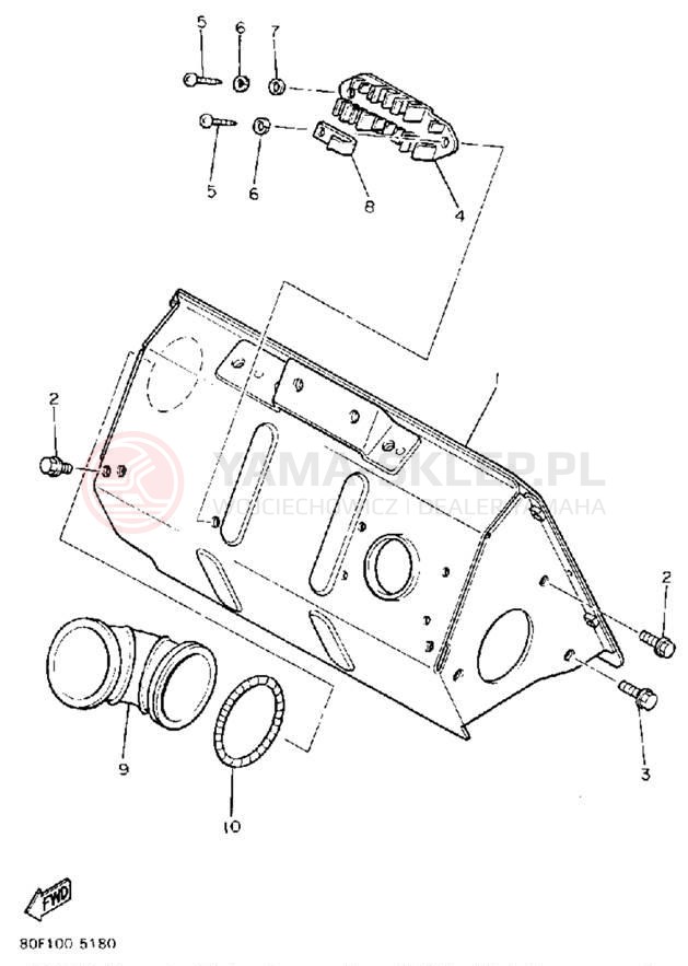 Schemat "STEERING GATE" do Yamaha BRAVO T (LONG TRACK) BR250TM