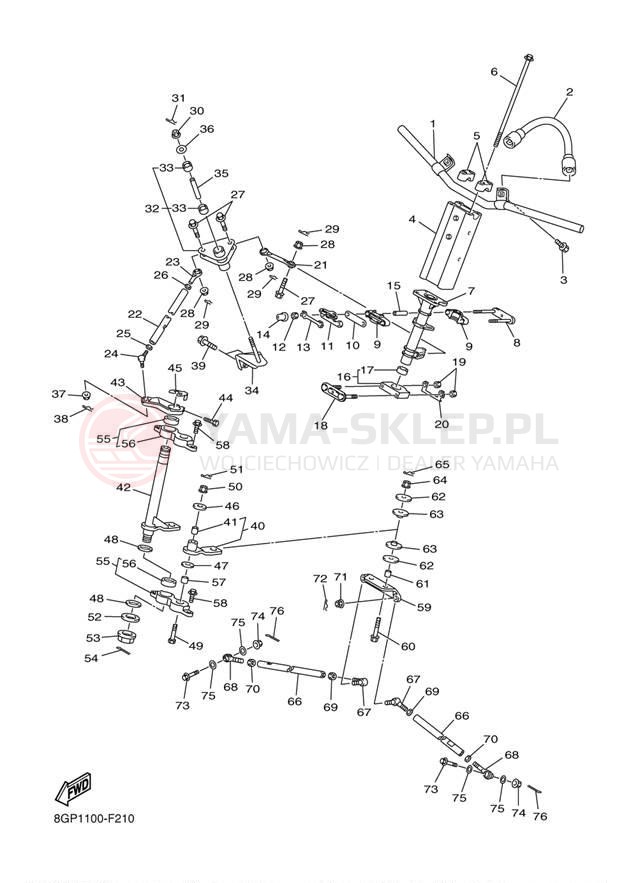 Schemat "Półki zawieszenia" do Yamaha PHAZER MOUNTAIN LITE PZ50MW