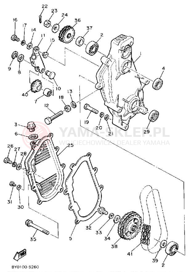 Schemat "Układ napędowy" do Yamaha SRV SR540J